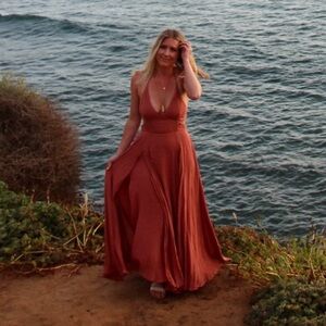 Free People Rust Boho Maxi Dress